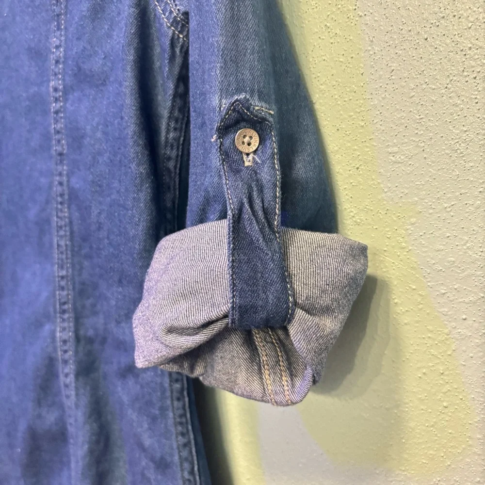 Calvin Klein Jeans Girls’ Blue Denim Button Down Shirt Dress Size M (8/10)​